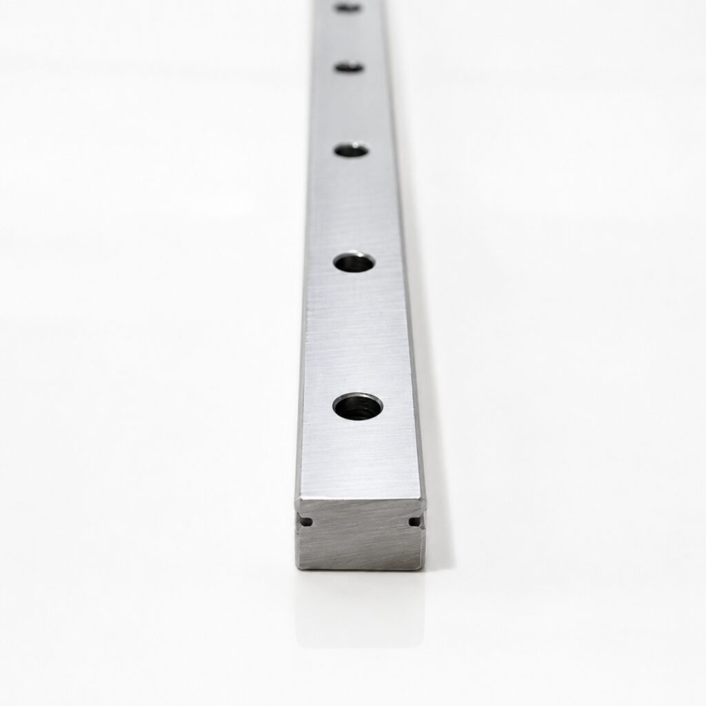 Guia linear trilho em detalhe
