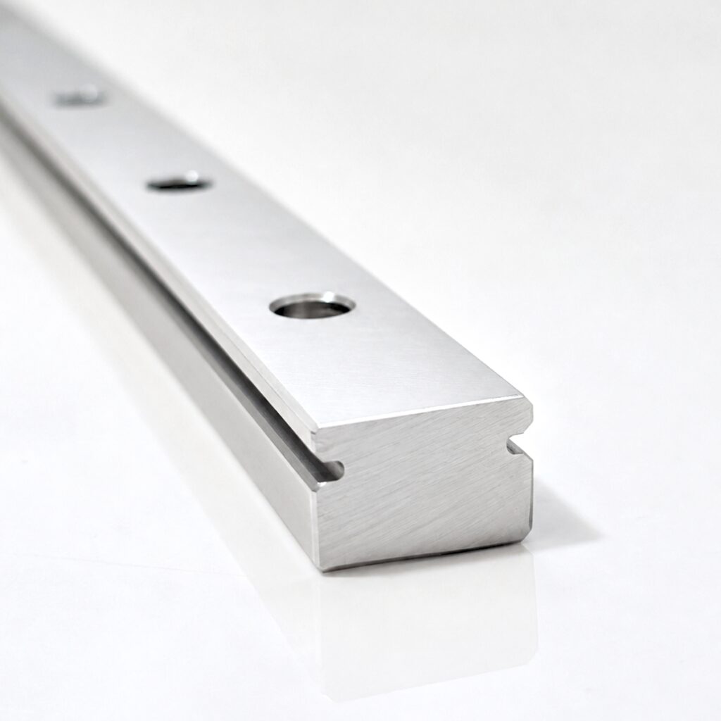 Guia linear guia em corte