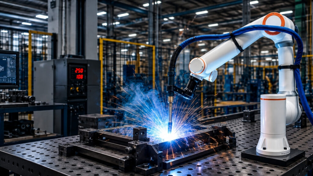 Robô colaborativo em soldagem automatizada