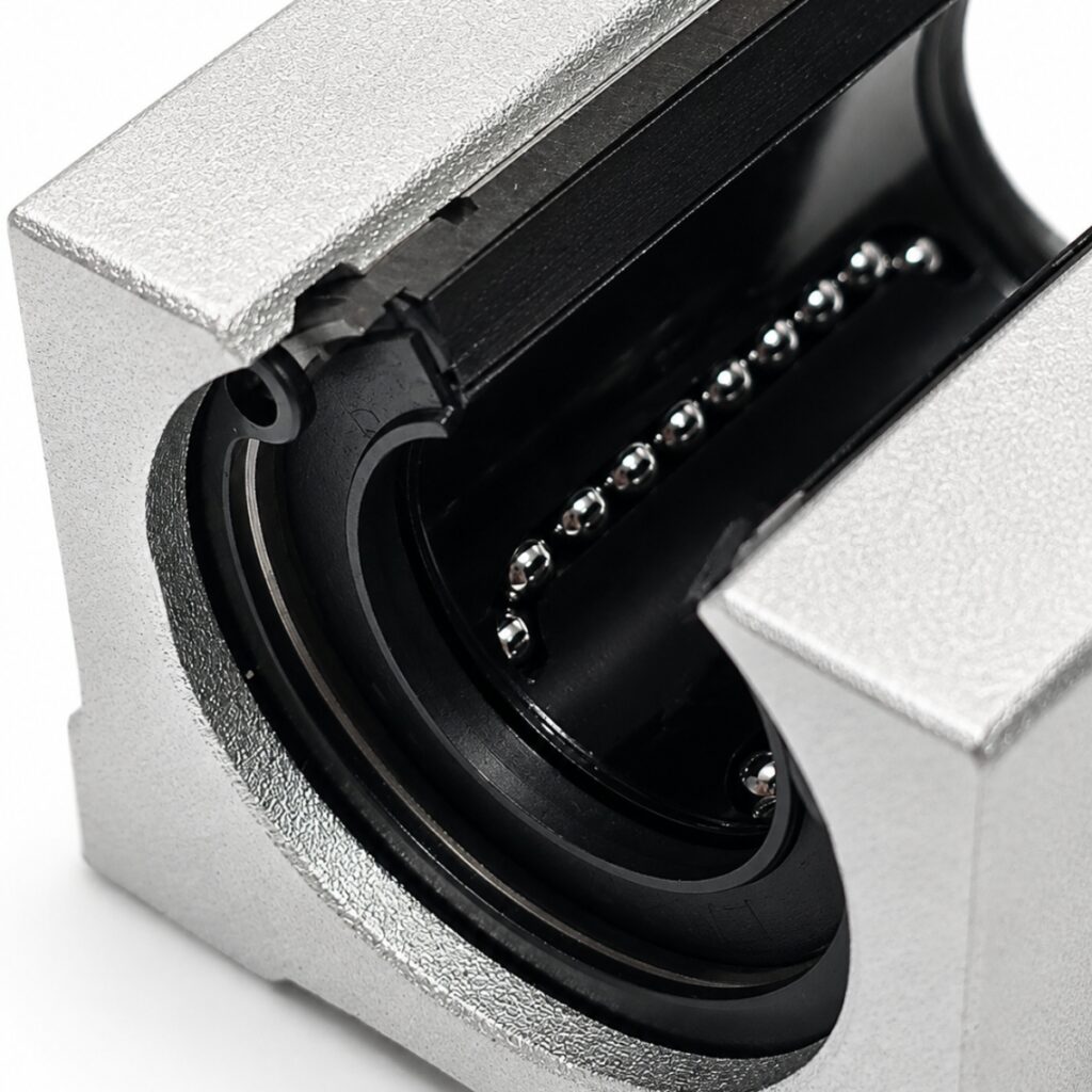 Pillow block aberto SBR detalhe do rolamento