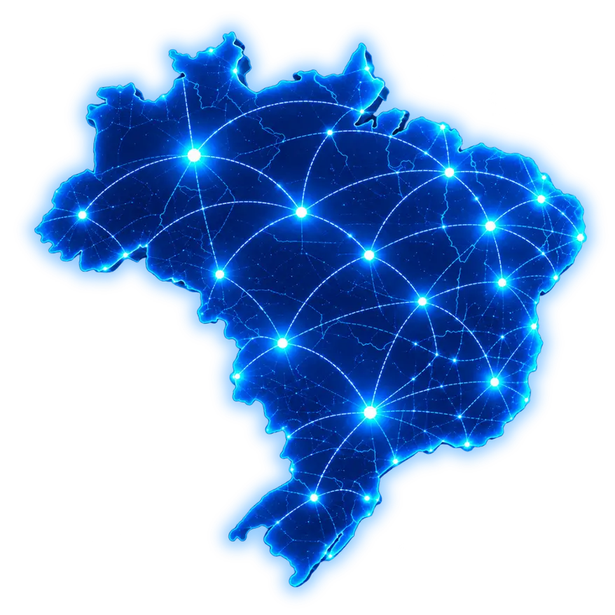 Mapa do Brasil — atendimento nacional